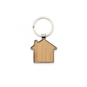 Chaveiro Casa Metal Bambu