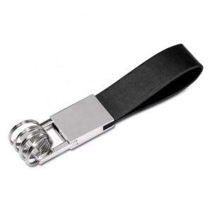 Chaveiro Metal com Couro (4 Argolas)